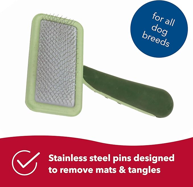 Coastal Pet Safari Dog Soft Slicker Brush - Dog Grooming Brush for Shedding - for Dogs with Short, Medium and Long Hair - Medium - 6.25" x 3.5"
