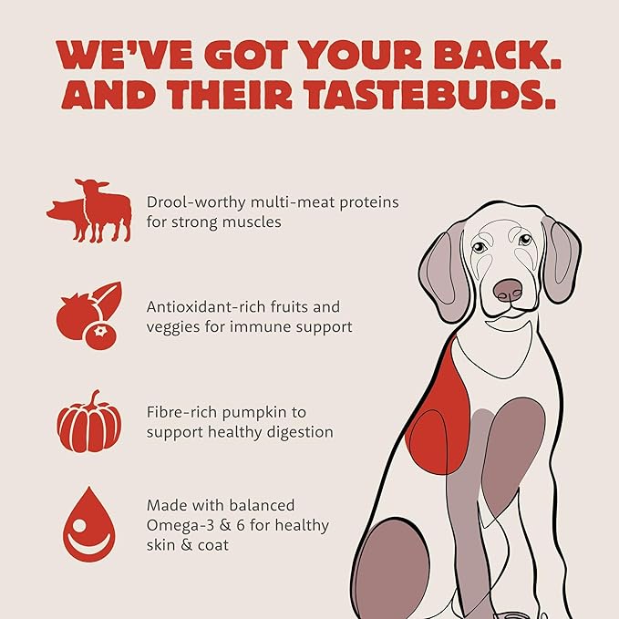 Farmstead Feast, Dry Dog Food, Pork Meal and Lamb Meal Adult Recipe with Grains, 5 lb Bag