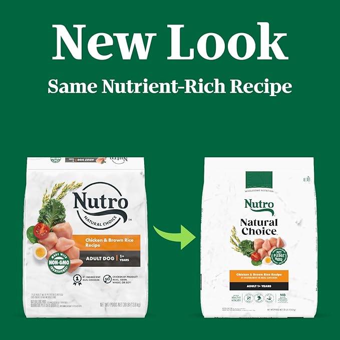 Nutro Natural Choice Adult Dry Dog Food, Chicken and Brown Rice Recipe 30 lbs.