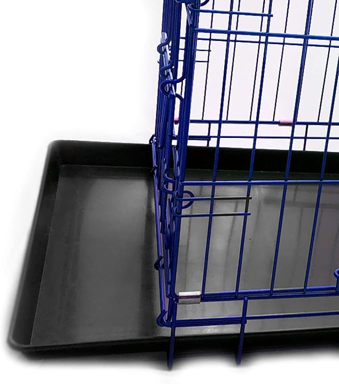 PET Expressions Luxury Colorful 24 Inch Foldable Dog Crate with 2 Doors | Free Training Ebook and Pet Calming Music | 3 Colors & 3