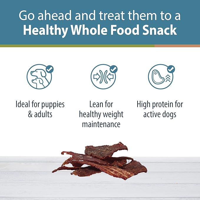 JustFoodForDogs Single-Ingredient Healthy Dog Treats, Beef Brisket, Made in The USA, 5 oz