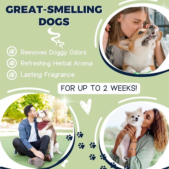 Alpha Dog Series - Grooming Natural Herbal Dog Shampoo, pH Balanced Shampoo for Dogs, Moisturizing Soothing Dog Shampoo for Sensitive Skin - 26.4 fl. oz. (Pack of 2)