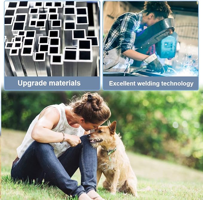 BestPet Dog Pen Extra Large Indoor Outdoor Dog Fence Playpen Heavy Duty 8 Panels 40 Inches Exercise Pen Dog Crate Cage Kennel Black