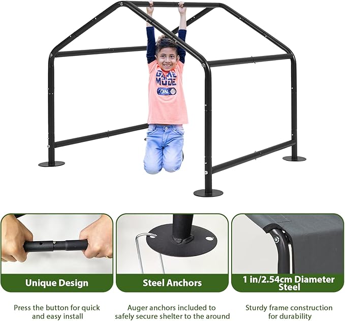 Dog Shades for Outside - Outdoor Dog Kennel for Small Dogs, 29.53”x25.59”x25.59” Outdoor Sun Rain Canopy Pet House, Waterproof Pet Canopy Shelter for Small Animals with Ground Nails