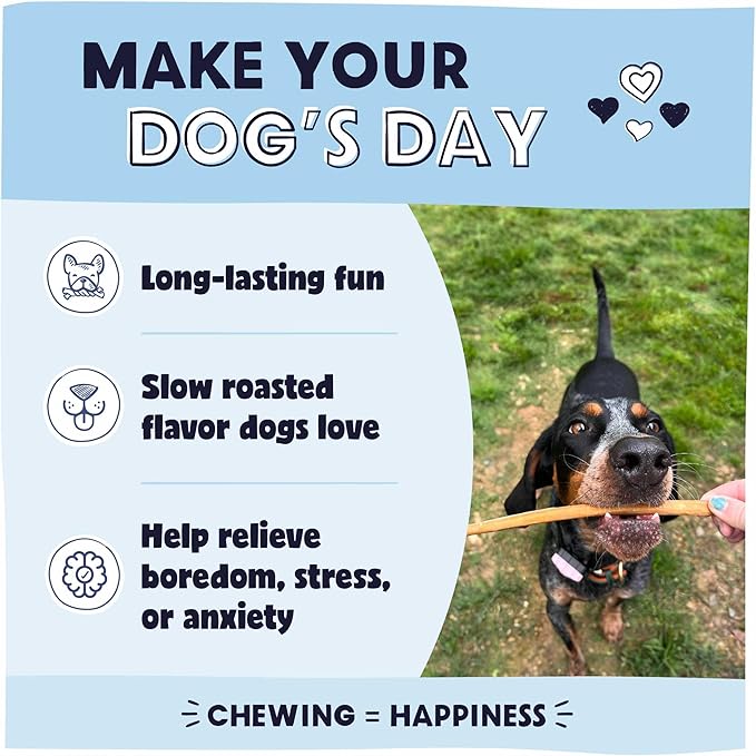 Pawstruck Natural 8-12" Bully Sticks for Dogs - Best Long Lasting, Rawhide Free, Low Odor & Grain Free Dental Chew Treat - Healthy Single Ingredient 100% Real Beef - 1 lb Bag - Packaging May Vary