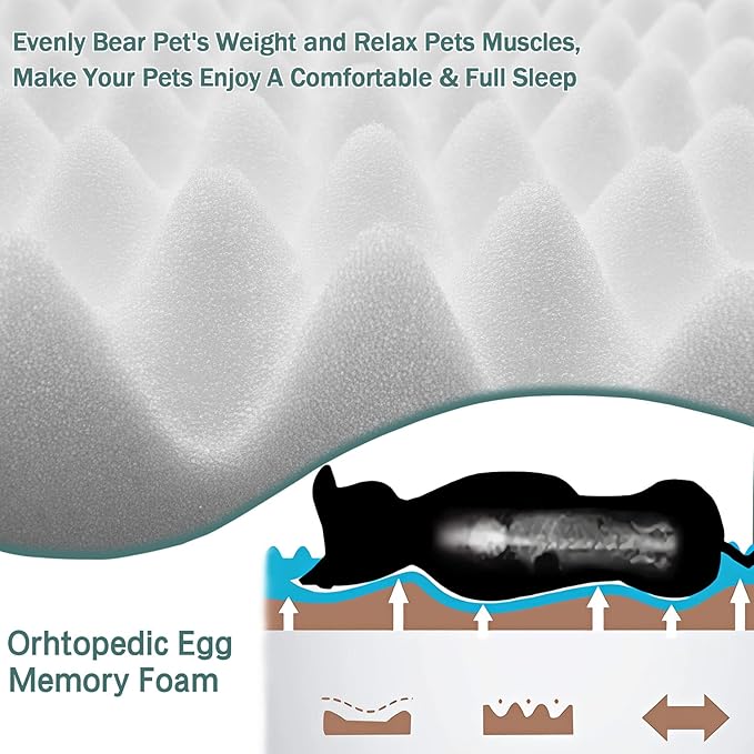 Dog Crate Pad 30x19 inch Gray Memory Foam Dog Bed Mat for Small Medium Dog Grey Washable Puppy Sleeping Bed Anti Slip