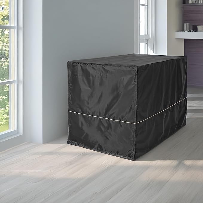 MidWest Homes for Pets Dog Crate Cover, Privacy Dog Crate Cover Fits Midwest Dog Crates, Crate Cover Only, Machine Wash & Dry, Black, 48-Inch