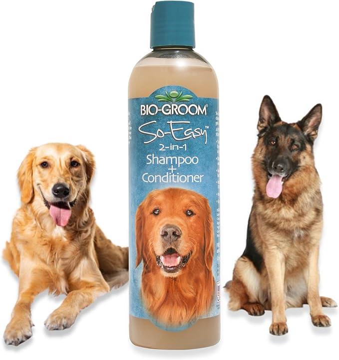 Bio-Groom So Easy 2 in 1 Shampoo & Conditioner - Dog & Puppy Shampoo and Conditioner, Detangling Dog Wash for Grooming, Soap Free, 12:1 Concentration - Refreshing Fruit Scent, 12 fl oz