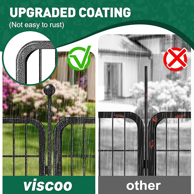 Dog Playpen Outdoor, 8 Panels 40" High Heavy Duty Metal Dog Pen, Pet Fence for Large/Medium/Small Dogs, with Doors Foldable Metal Dog playpen Exercise Pen for RV, Camping, Yard