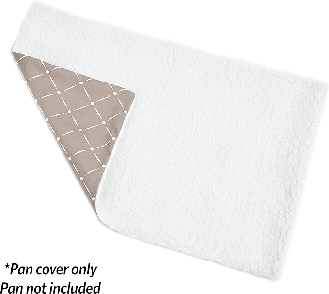 MidWest Homes for Pets Midwest Quiet Time Reversible Crate Pan Cover 30' Mushroom Diamond/Fleece