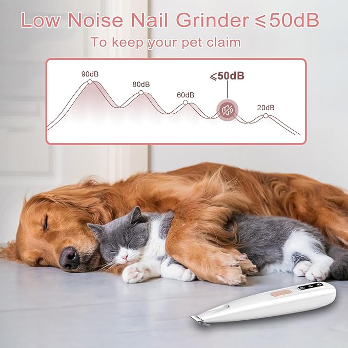 Dog Paw Trimmer with Detachable Ceramic Blade for Trimming, Cat & Dog Hair Clippers, Electric Dog Trimmer for Paws, Rechargeable Paw Trimmer for Paws, Eyes, Ears, Face, Rump-White(Set of 3)