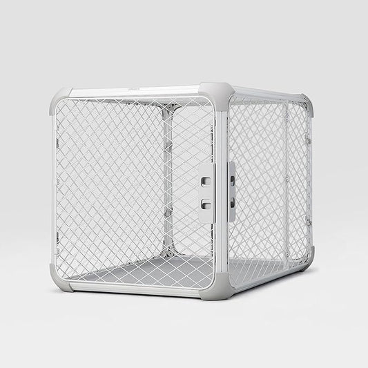 DIGGS Evolv Dog Crate - Slim, Durable Dog Kennel with Removable Ceiling Panel and Modular Design - Safe, Stylish, and Convenient (Ash, Extra Large)