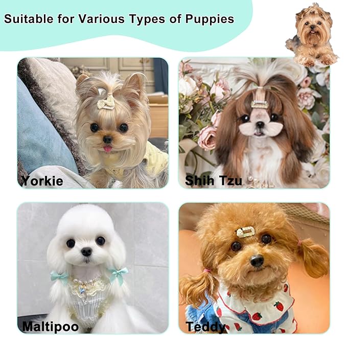 Cute Plastic Dog Comb with Stainless Steel Bristles and Furry Ears Design - Pet Grooming Tool for Removing Dirt and Tangles （Green）