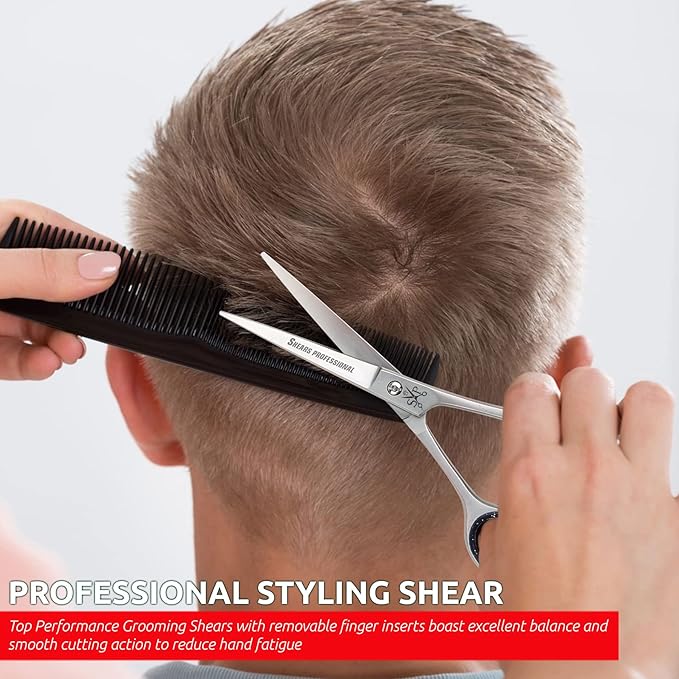 Hair Cutting Scissors, All Purpose 7 Inch Stainless Steel, Sharp Edge Blades, Dog Grooming Scissors, Hair Shears for Barber, Hairdressing Scissor for Haircut and Dogs