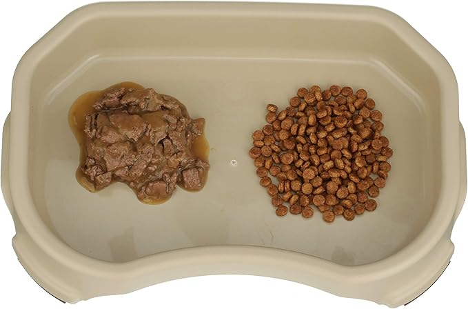 Neater Pet Brands Large Capacity Outdoor Dog Water Bowl for Small Dogs, Cats, Reptiles, Birds, & Small Animals, Outdoor Water Bowls for Dogs (8 Cups), Feed Bowl & Trough, Indoor or Outside, Champagne