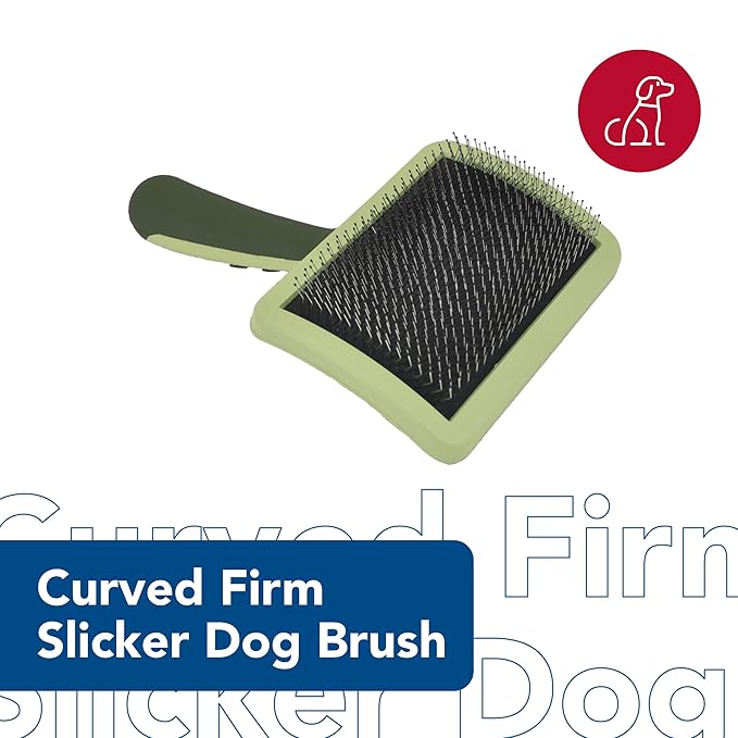 Coastal Pet Safari Curved Firm Slicker Brush - For Dog Grooming and Detangling All Hair Types - 6.5" x 3.06"