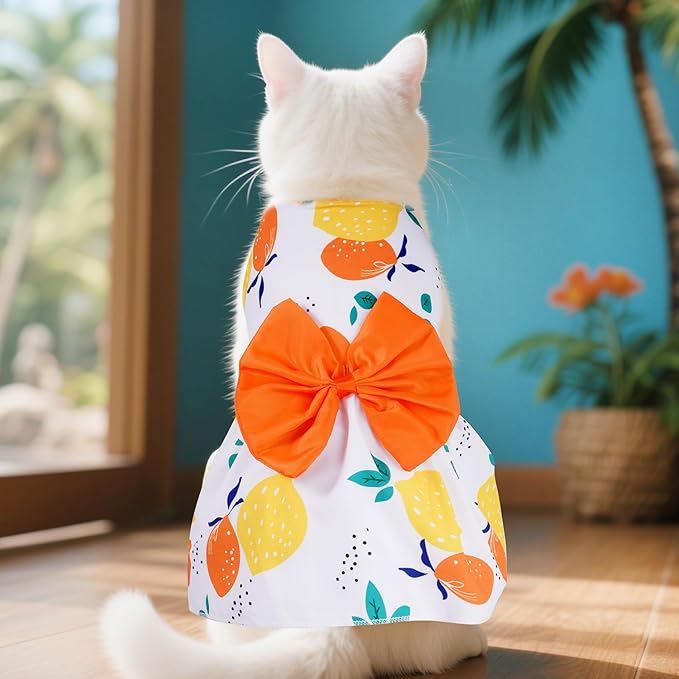 choyaxo Floral Dog Dress Cute Dog Skirt Pet Dress Summer Pet Clothes for Puppy Small Cats