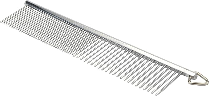 Coastal Pet Safari Dog Grooming Comb for Medium and Coarse Coats - Extra-Long Rotating Teeth - Undercoat Rake for Coarse Coats - 7 1/4"