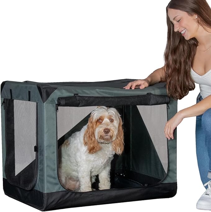 Pet Gear Insta-Fold Soft Crate for Dogs, 36", Forest