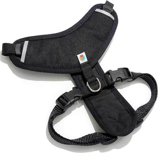 Dog Harness, Puppy Harness, Soft Harness for Dogs, Comfortable Dog Harness, Small Dog Harness, Dog Harness with Padding, Snug Fit Design, 4 Point Adjustable - Wildebeest(XS - 15~20 inch Girth, Black)