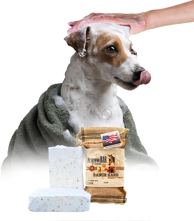 RHAS: Gentle and Eco-Friendly Natural Dog Soap Shampoo for Bathing and Exfoliating Our Furry Friends, Ideal for Delicate Skin, Alternative to Liquid Pet Shampoo, Minimizing Plastic Waste.