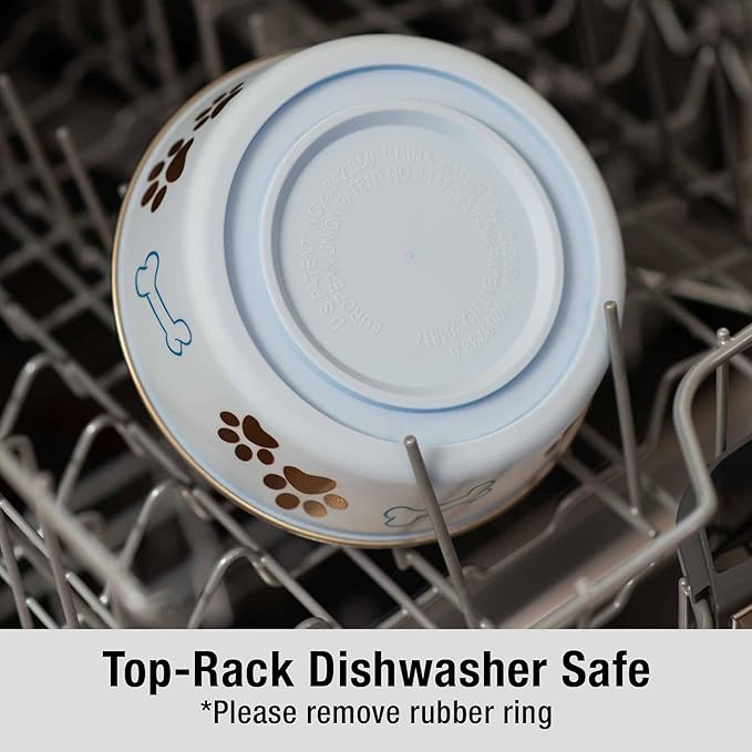 Loving Pets Bella Dog Bowls- Stainless Steel Dog & Cat Bowls - Spill Proof Dog Food Bowl, Cat Bowl, Puppy Essentials & Pet Supplies Great for Home & Travel (Medium 20-25 lbs, Murano Blue)