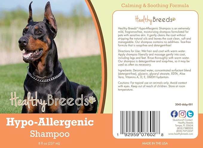 Healthy Breeds Doberman Pinscher Hypo-Allergenic Shampoo 8 oz