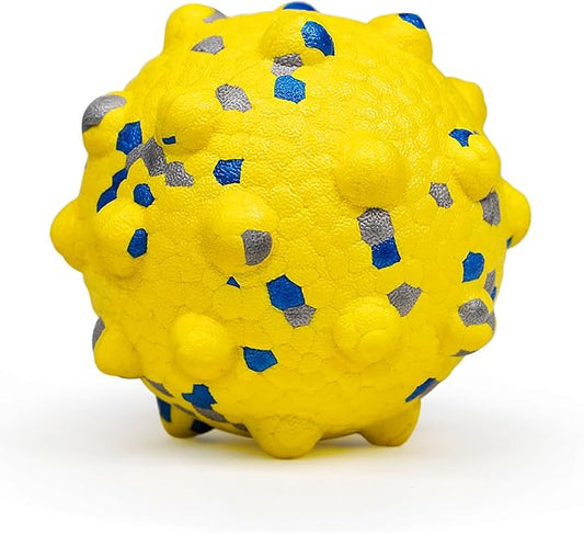 New 3.7'' Dog Balls for Aggressive Chewers, Indestructible Tennis Balls for Dogs, Durable Bouncy Dog Toy Balls, Interactive Dog Toys for Fetch Game, Lightweight Floating Balls (Yellow Large)