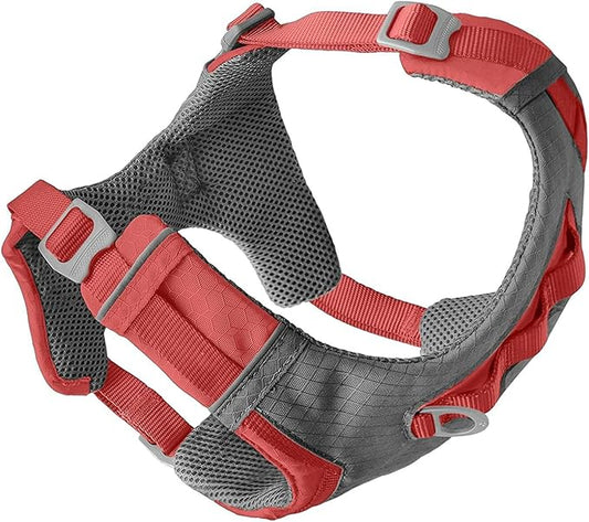 Kurgo Journey Air Dog Harness, Vest Harnesses for Dogs, Pet Hiking Harness for Running & Walking, Reflective, Padded, Includes Control Handle, No Pull Front Clip (Coral, X-Large)