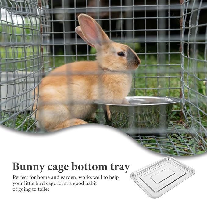 BESPORTBLE Heavy Duty Replacement Dog Crate Pan - Chew-Resistant Metal Tray for Pet Kennels Durable Floor Protection Easy Dogs and Cats 31cm X 21cm X2 cm