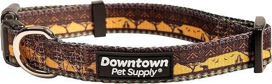 Downtown Pet Supply - Best, Cute & Fancy Dog Collar - Lightweight Adjustable Dog Collar with Quick Buckle & D-Ring - Hand Wash Safe - Sahara - M - Medium Dog Collar