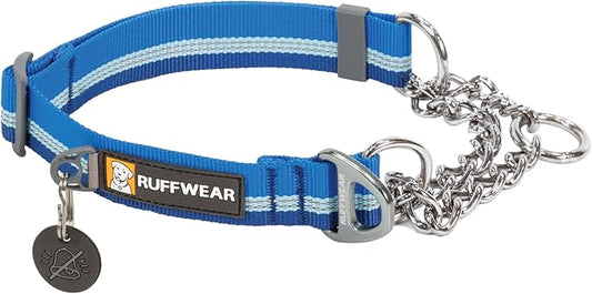Ruffwear, Chain Reaction Dog Collar, Martingale Style for On-Leash Walking, Blue Pool, 11"-14"