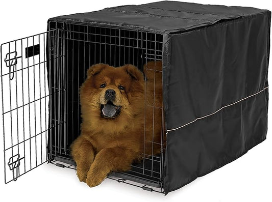 MidWest Homes for Pets Dog Crate Cover, Privacy Dog Crate Cover Fits Midwest Dog Crates, Crate Cover Only, Machine Wash & Dry, Black, 36-Inch