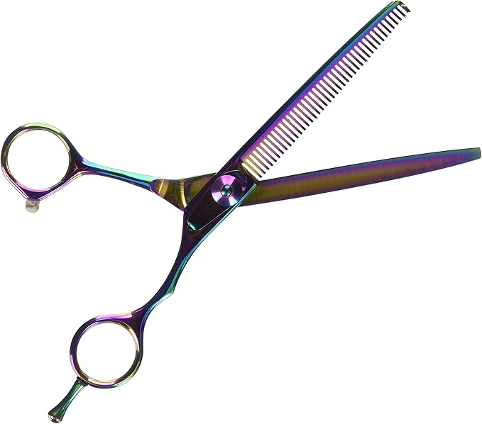 Master Grooming Tools 5200 Rainbow Series Shears — High-Performance Shears for Grooming Dogs - Thinners, 6½"