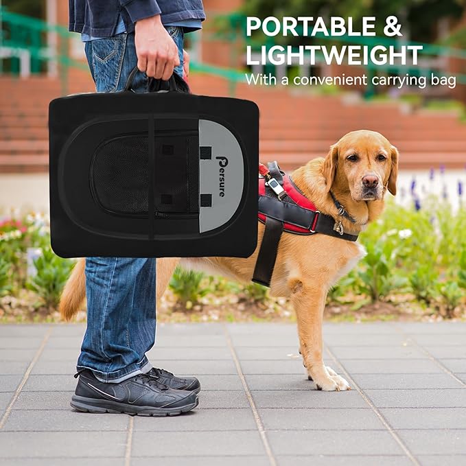 Dog Cat Playpen Indoor Outdoor, Medium, Dark Grey