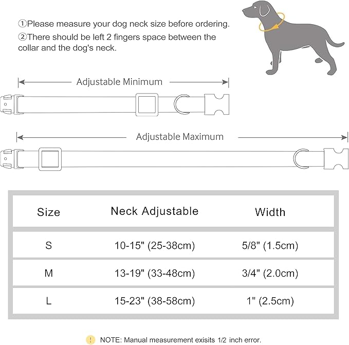 Didog Soft Padded Leather Dog Collars for Small Dogs, Classic Heavy Duty Dog Collar with Quick Release Metal Buckle, Adjustable Small Dog Collar Leather,Black,S