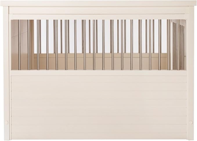 New Age Pet ecoFLEX Pet Crate/End Table, Medium, Antique White, Model:EHHC404M