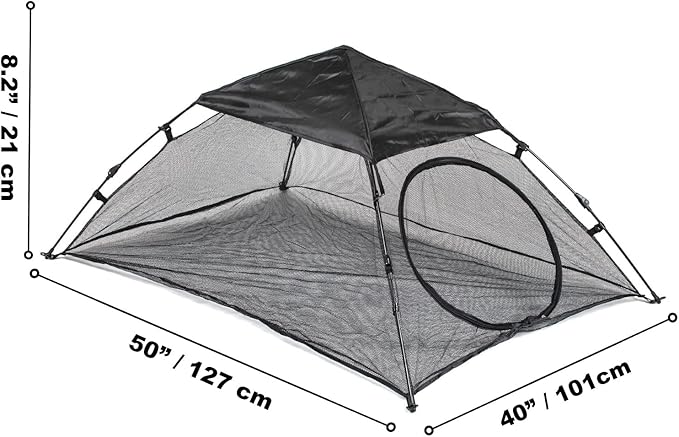 Cat Tent - Outdoor Mini Pet Play House - Portable Animal Enclosure with Securing Pegs and Carry Bag - Complete with Collapsible Food Bowl