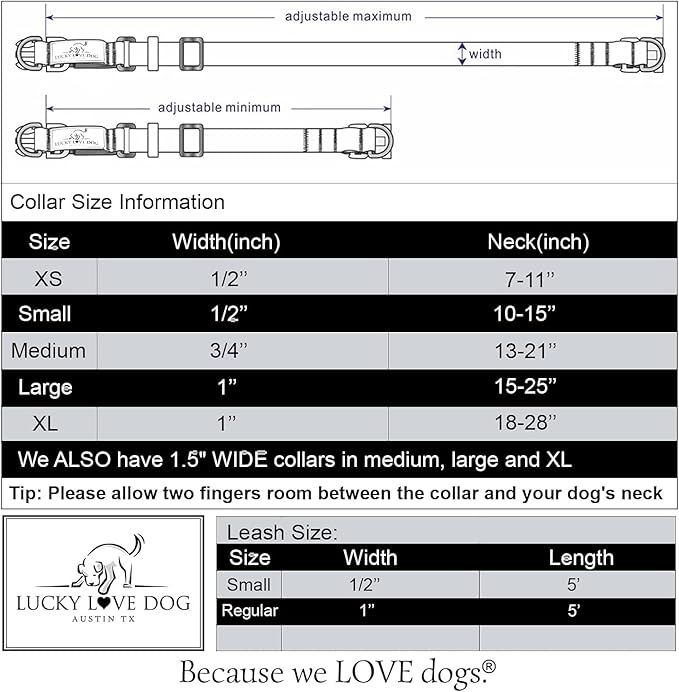 Lucky Love Dog Martingale Collar and Leash Set, Premium No Slip Collar and Leash Set, Floral Vivid Pattern Martingale Collar, Great for Whippets, Greyhounds, and More (Blackbird, Large - Combo)