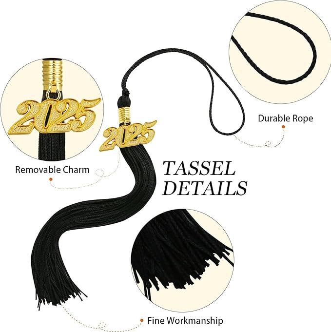 Dog Graduation Bandana and Cap with 2025 Black Tassel - Outfits Costumes for Proud Pup of A Grad Gift Supplies