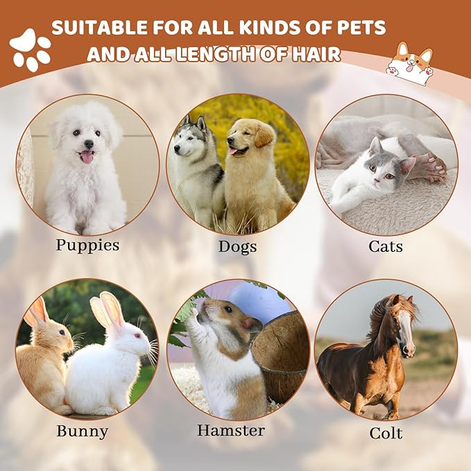 3pcs Pet Comb for Removing Pet Hair, Cat Grooming Comb with Stainless Steel Teeth, Grooming Tools for Dogs Cats