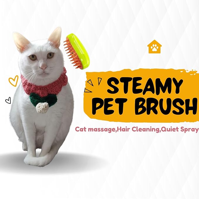 Cat Steam Brush, 3 In1 Cat Steamy Brush, Grooming Tool,Cats hair steamy Comb,Vapor Tool for cats