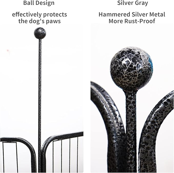 Dog Playpen, Dog Fences for The Yard, Portable Outdoor Dog Playpen for Large/Medium/Small Dogs, Foldable Metal Dog playpen, with Doors (New Thickened Version 8 Panels, 32")