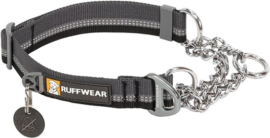 Ruffwear, Chain Reaction Dog Collar, Martingale Style for On-Leash Walking, Basalt Gray, 14"-20"
