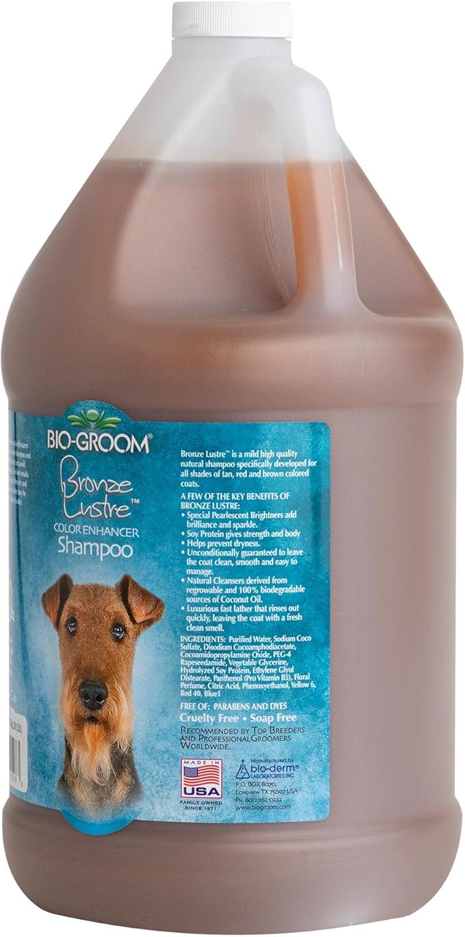 Bio-Groom Bronze Lustre Enhancer Pet Shampoo, 1-Gallon