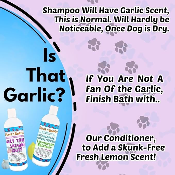 Skunk Odor Remover, #1 Most Effective & Safest Formula Available. Shampoo Guranteed to Get The Skunk Out! 100% Natural, Non-Toxic, Safe to Use on Dogs/Cats, Clothing, Furniture, Even You!