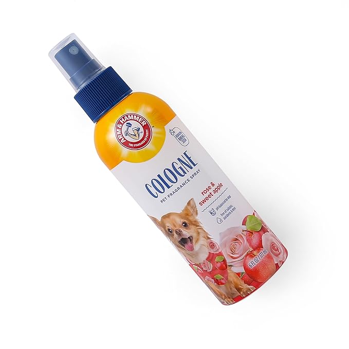 Arm & Hammer for Pets Cologne Pet Fragrance Spray for Dogs with Deodorizing Baking Soda, Rose and Sweet Apple Scented Dog Spray, 6 Ounces