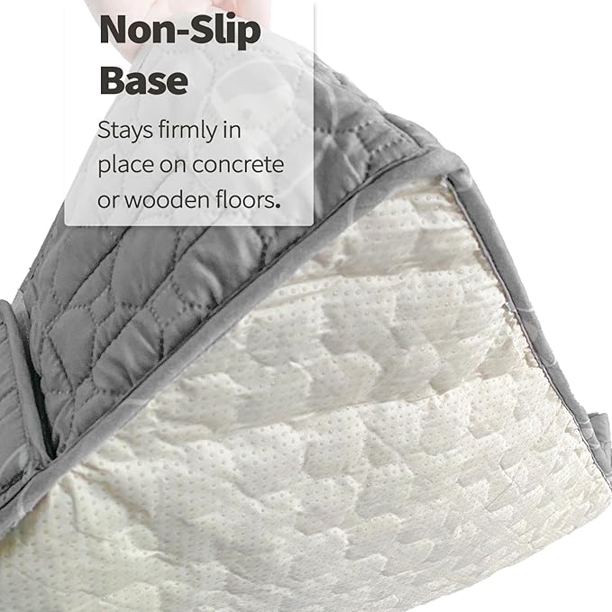 PJYuCien Dog Playpen Bottom Pad Fits for 36 Inch 4 Panels Exercise Pet Pen, Using as a Fence Stabilization and Puppy Pen Mat, Hoop and Loop Design, Grey (Playpen Not Included)