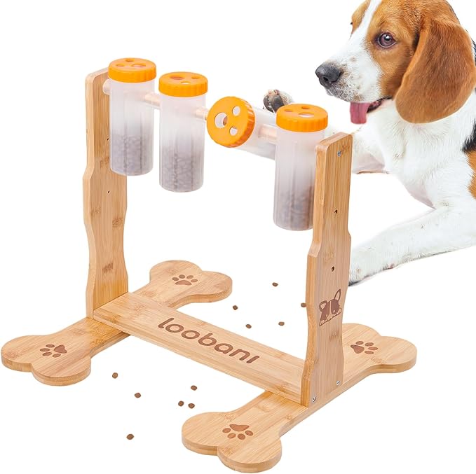 LOOBANI Dog Puzzle Toys Wooden - Interactive Toys for Boredom, IQ Training and Mental Brain Stimulation, Treat Dispensing and Entertainment Toys/Food Slow Feeder for Small to Large Dogs
