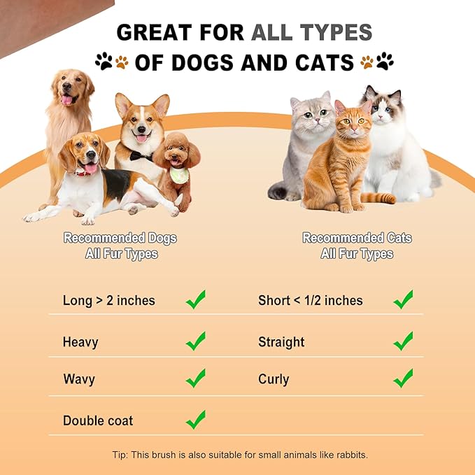 Cat Steam Brush with Mist Spray, Self-Cleaning Grooming Tool for Dogs & Cats, Rechargeable, Anti-Static, Removes Shedding, Mats & Tangles, Perfect for Short & Long Haired Pets – 4 PCS Set